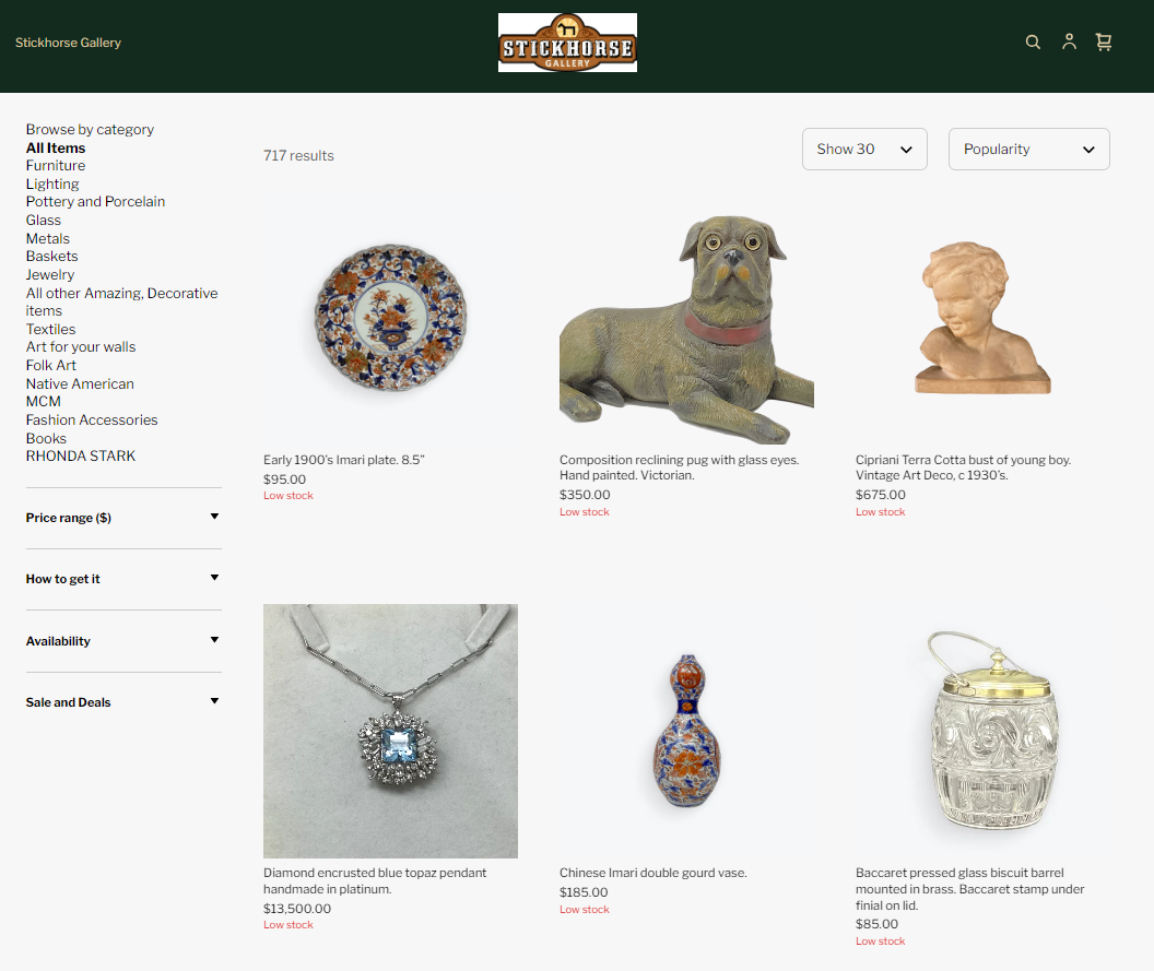 Shop Stickhorse Gallery Online